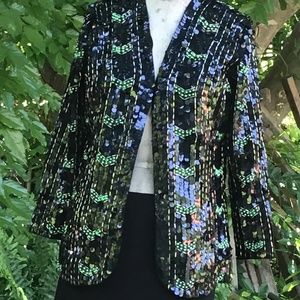 Vintage jacket with sequins and pearls